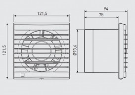 Побутовий вентилятор Soler & Palau EDM-80 N осьовий білий 5210035100