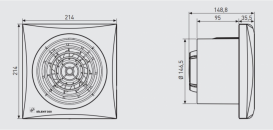 Побутовий вентилятор Soler & Palau Silent 300 CZ осьовий білий 5210417100