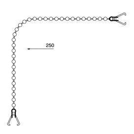 Цепочка для пробки McAlpine 25 см хром HC58-25