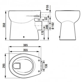 Чаша дитячого унітазу Jika Baby горизонтальний випуск білий H8220360000001