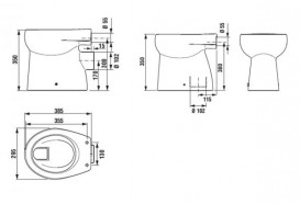 Чаша детского унитаза Jika Baby вертикальный выпуск белый H8220370000001