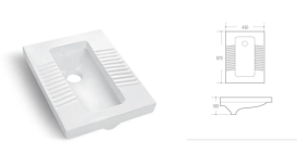 Чаша Генуя INSANA SQ-602 43х57 см кераміка білий А0054432