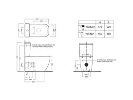 Чаша унітазу Hatria Bianca 65,5х37 см санітарна кераміка білий 00Y7AE01