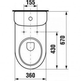 Чаша унітазу-компакт Jika Deep без бачка кераміка білий H8246160000001