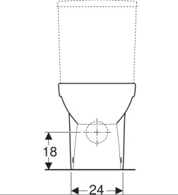 Чаша унитаза-компакта Geberit Selnova 35,5х66 см сантехнический фарфор белый 500.488.01.7