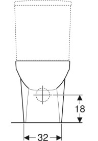 Чаша унітазу-компакту Geberit Selnova Square 35,5х68 см сантехнічний фарфор білий 500.489.01.7