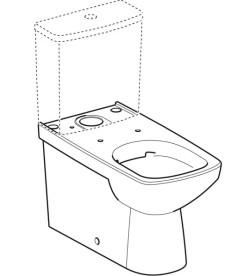 Чаша унітазу-компакту Geberit Selnova Square 35,5х68 см сантехнічний фарфор білий 500.489.01.7
