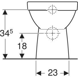 Унітаз підлоговий Geberit Selnova Square 35,5х53 см сантехнічний фарфор білий 501.564.01.7