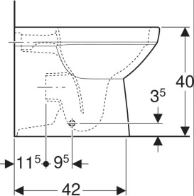 Унітаз підлоговий Geberit Selnova Square 35,5х53 см сантехнічний фарфор білий 501.564.01.7