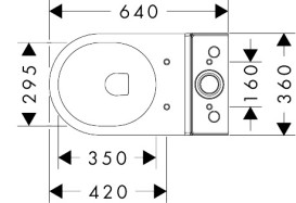 Чаша унитаза-компакта Hansgrohe EluPura S AquaFall Flush 36х64 см керамика белый 60260450