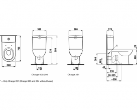 Чаша унитаза-компакта Laufen Pro керамика белый с покрытием LCC H8249584000001
