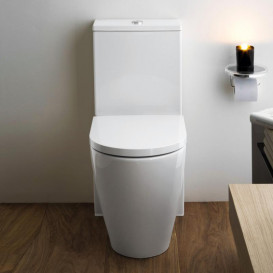 Чаша унитаза-компакта напольного Laufen Kartell безободковый 37х66 см санитарная керамика белый с покрытием LCC H8243374002311