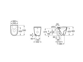 	Унитаз напольный Roca Ona Rimless 36х53 см сантехническая керамика белый A347687000