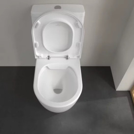 Чаша унитаза-компакта Villeroy & Boch Avento 37х64 см санитарная керамика CeramicPlus альпийский белый 5644R0R1