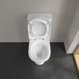 Чаша унитаза-компакта Villeroy & Boch O.novo 36х64,6 см открытый смывной край CeramicPlus альпийский белый 5661R0R1