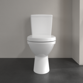 Чаша унитаза-компакта Villeroy & Boch O.novo 36х64,6 см открытый смывной край AntiBac CeramicPlus альпийский белый 5661R0T2