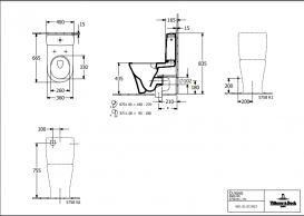 Чаша унитаза-компакта Villeroy & Boch O.novo 37х65 см открытый смывной край альпийский белый 4606R001