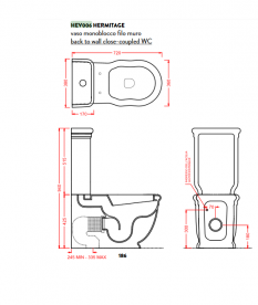 Чаша унитаза-моноблок ArtCeram Hermitage 36х72 см белый глянцевый HEV006 01;00