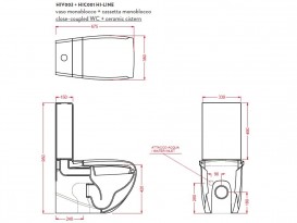 Чаша унитаза-моноблок ArtCeram Hi-Line 38х67,5 см белый глянцевый HIV003 01;00