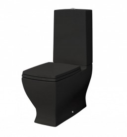 Чаша унитаза-моноблок ArtCeram JAZZ 36х69 см чёрный глянцевый JZV003 03;00