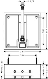Прихована частина для верхнього душу Hansgrohe Axor Citterio C 26039180