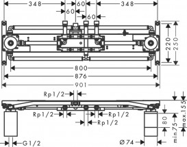 Приховати частину для верхнього душа Hansgrohe Axor ShowerHeaven 10922180