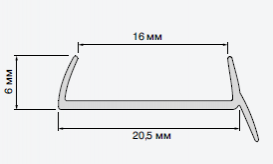 Цокольний плінтус Salag 16 мм прозорий 250100