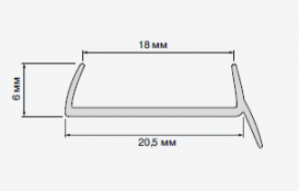 Цокольний плінтус Salag 18 мм прозорий 250000