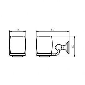 Cтакан для зубних щіток Haceka Allure запасна частина 1127666