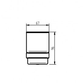 Cтакан для зубних щіток Haceka Kosmos запасна частина матове скло 1114742