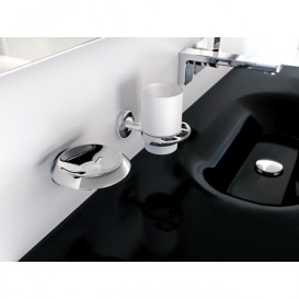 Cтакан для зубних щіток Sonia E-Plus настінний білий / хром 124534