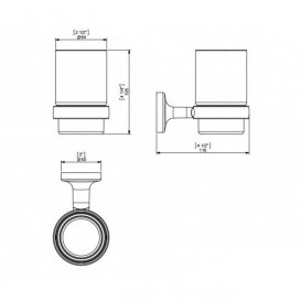 Cтакан для зубних щіток Sonia E-Plus настінний білий / хром 124534