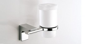 Cтакан для зубных щеток Sonia Eletech настенный белый/хром 113989