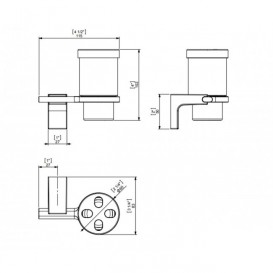 Cтакан для зубных щеток Sonia Eletech настенный белый/хром 113989