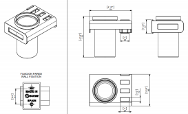 Cтакан для зубних щіток Sonia Nakar настінний білий / хром 119042