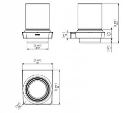 Cтакан для зубных щеток Sonia S6 настенный белый/хром 160990