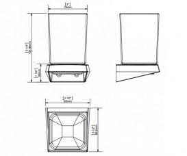 Cтакан для зубных щеток Sonia S8 настенный белый/хром 161812