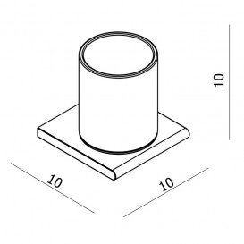 Cтакан для зубних щіток Volle Fiesta хром/матове скло 15-77-391