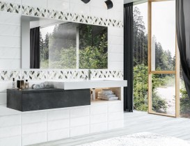 Декор InterCerama Axon 40х15 см сірий 071 268102