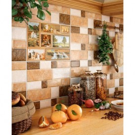 Декор InterCerama Grani 35х23 см коричневый 031 456803