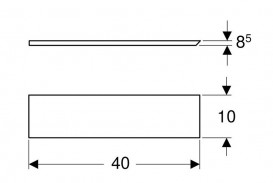 Декоративная боковая панель для раковины Geberit Bambini Varicor зеленый 431020229