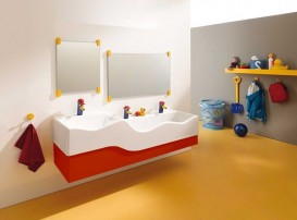 Декоративная боковая панель для раковины Geberit Bambini Varicor красный 431030227