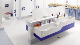 Декоративна фронтальна панель для раковини Geberit Bambini Varicor синій 430010226