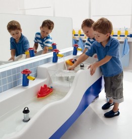 Декоративна фронтальна панель для раковини Geberit Bambini Varicor синій 430010226