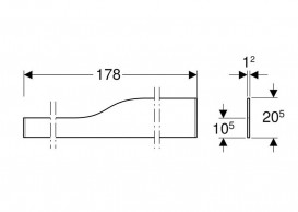 Декоративна фронтальна панель для раковини Geberit Bambini Varicor червоний 430010227