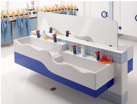 Декоративна фронтальна панель для раковини Geberit Bambini Varicor синій 430060226