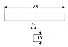 Декоративная фронтальная панель для раковины Geberit Bambini Varicor красный 430210227