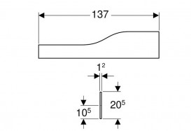 Декоративная фронтальная панель для раковины Geberit Bambini левая Varicor оранжевый 430310301