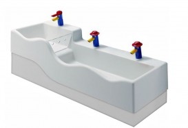 Декоративная фронтальная панель для раковины Geberit Bambini правая Varicor альпин белый  430360016