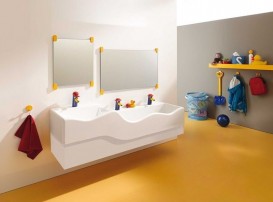 Декоративная фронтальная панель для раковины Geberit Bambini правая Varicor альпин белый  430360016